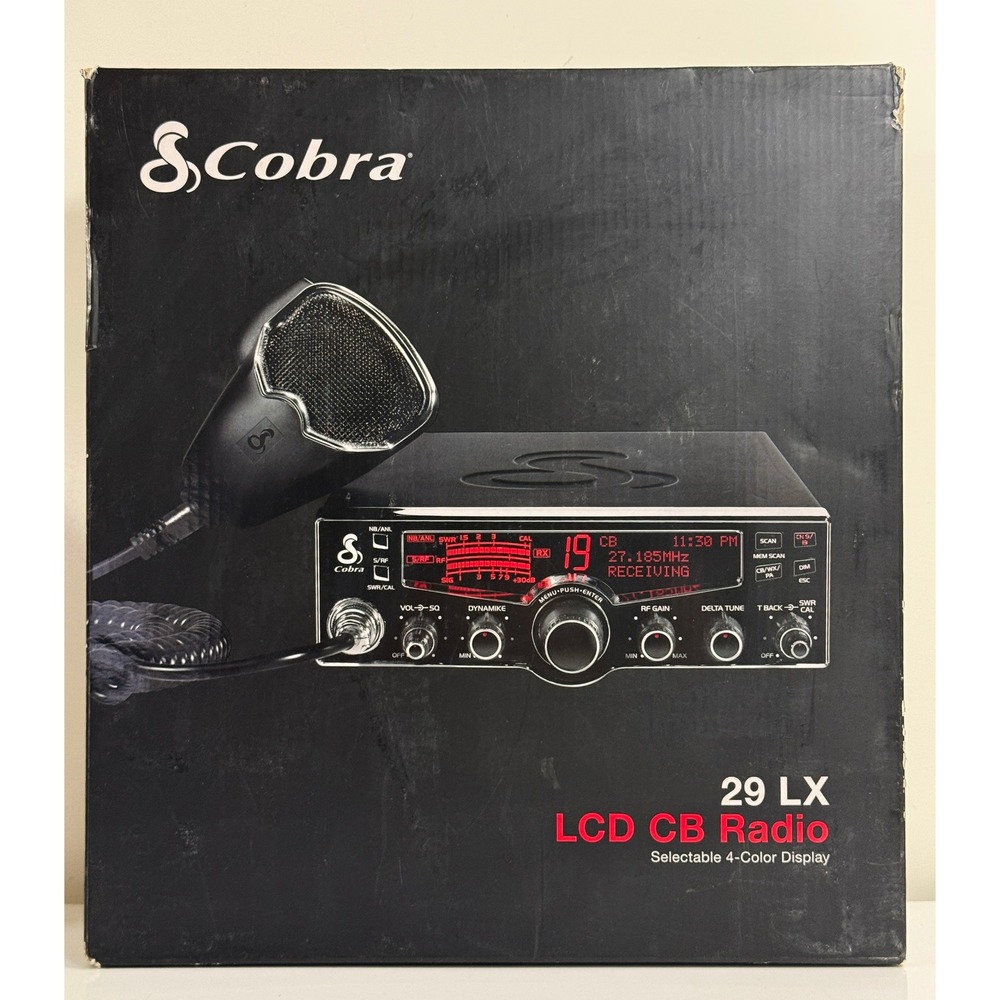Cobra 29 LX CB Radio Professional Black LCD 4-Color Display NOAA Weather Scan